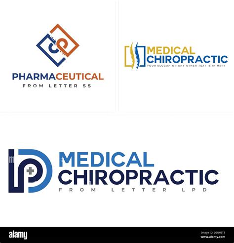 Medical Clinic Chiropractic Orthopedic Spine Icon Logo Design Stock
