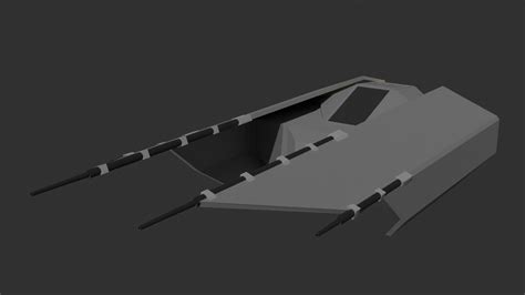 3d Model Low Poly Sci Fi Fighter Base Concept Vr Ar Low Poly Cgtrader