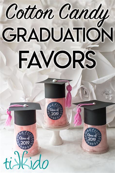 Cotton Candy Favors For A Graduation Party