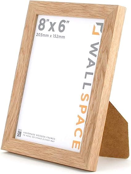 Wall Space 8x6 Solid Oak Photo Frame 8 X 6 Inch Wooden Photo Frame