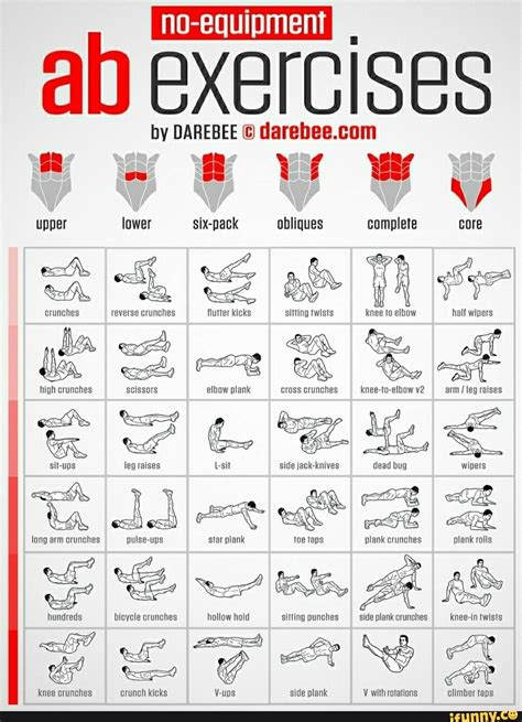 Ab Exercises By Darebee Upper Lower Six Pack Obliques Complete Core