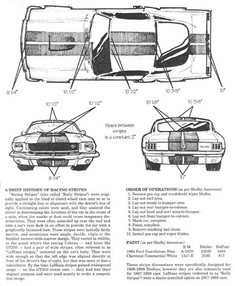Dimensions Of Gt500 Lemans Stripes Ford Mustang Forum