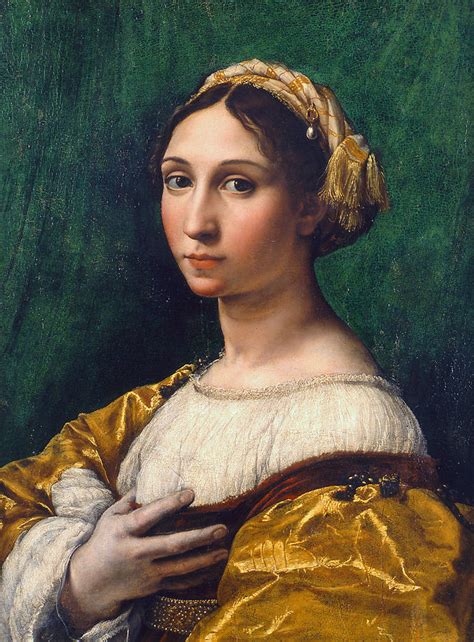 Portrait Of A Young Woman Painting By Raphael