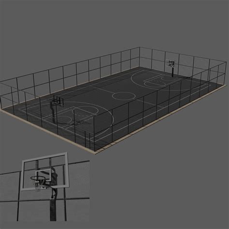 Blenderkit Download The Free Basketball Court Model