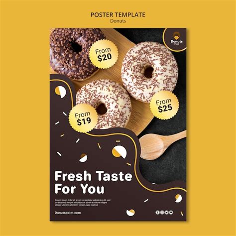 Free Psd Tasty Donuts Poster Template