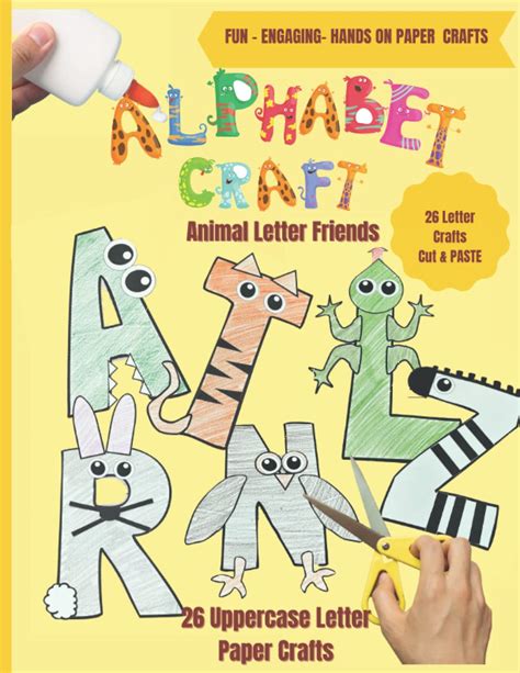 Alphabet Paper Craft Animal Letter Craft For Kids Uppercase Alphabet