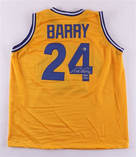 Rick Barry Signed Jersey Inscribed Hof 1987 Beckett Pristine Auction