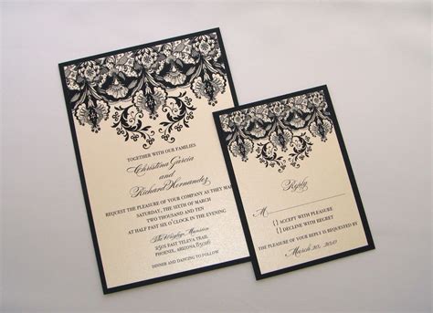 damask wedding invitation elegant wedding invitation floral etsy damask invitations damask