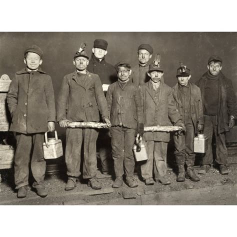 Hine Child Labor C1910 Ncoal Miner Boys At The End Of The Work Day In A