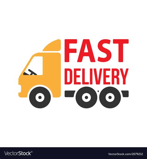 Fast Delivery Icon Flat Style Royalty Free Vector Image