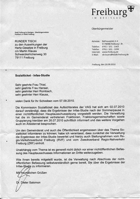Am 19.7.17 fordert das jobcenter von. Runder Tisch Freiburg: Antwort von OB Salomon wegen Mobilitätsgutachten | Hartz4 Jobcenter ...