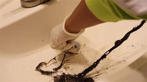 Dry your sink out with a rag. OMG 2 pounds of hair in the drain | Fix slow draining sink ...