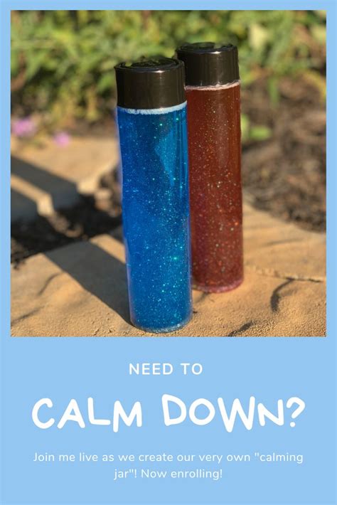 Need To Calm Down Make Your Own Calming Jar Calming Jar Calm Down
