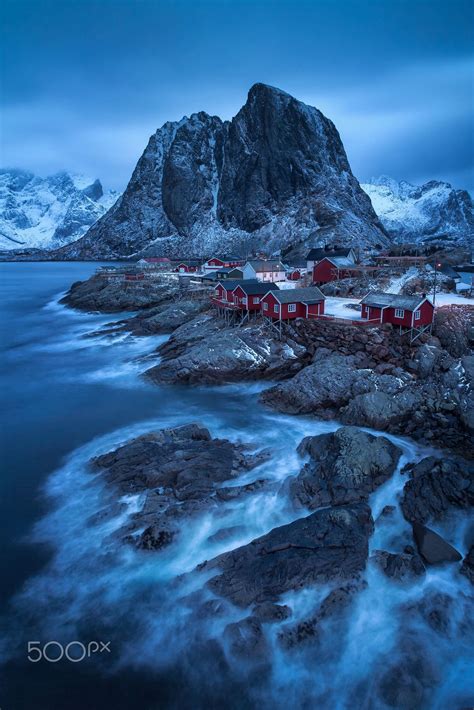 Norwegian Fishermans Cabins Rorbuer On The Island Of Hamnoy