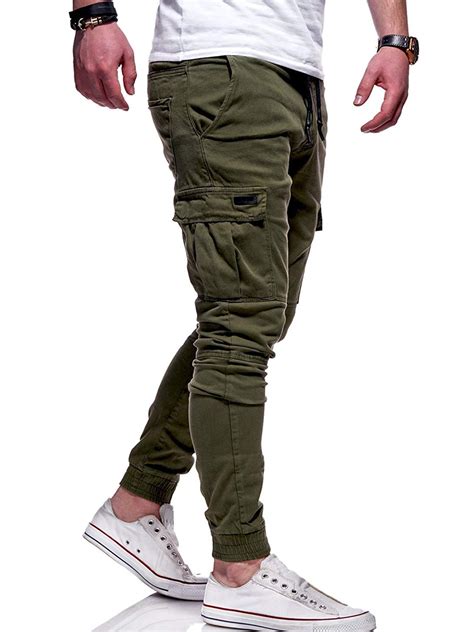 Wsevypo Mens Joggers Sweatpants Cargo Pants Workout Sports Pants Long