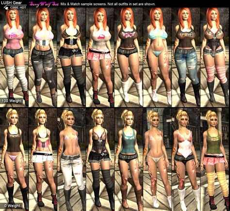 Lush Gear Sexywaif Clothing Set Bodyslide Cbbe Hdt Downloads Skyrim Adult And Sex Mods