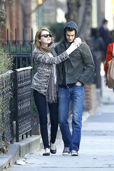 Some lesser known facts about emma stone. EMMA STONE and Andrew Garfield Sharing a Kiss in New York ...