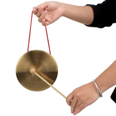 Hand Gong15cm Hand Gong Toy Brass Copper Chapel Opera Percussion With
