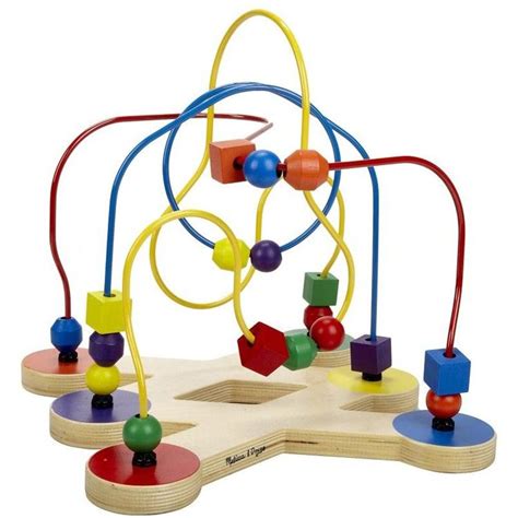 The Melissa And Doug Classic Bead Maze Toy Features Vibrant Colors