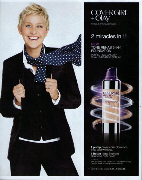 Ellen Degeneres Covergirl 2012 Magazine Print Ad Clipping D