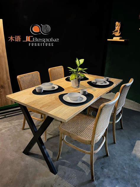 Solid Ash Wood Dining Table Set