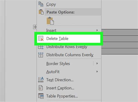 4 Ways To Delete A Table In Word Wikihow