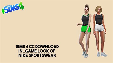 Sims 4 Ingame Look Nike Sportswear 심즈4 나이키 운동복 다운 심즈4 Cc 다운 Youtube