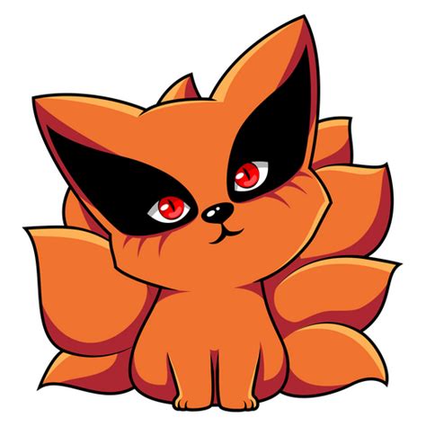 Kurama Is A Red Orange Kitsune With Nine Long Swiping Tails The Naruto