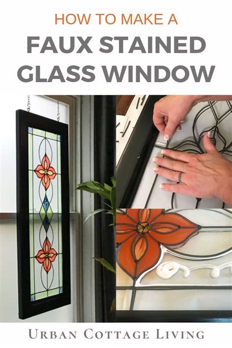 Faux Stained Glass Window Urban Cottage Living Stained Glass Diy