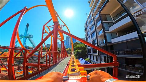 The Big Dipper Hot Racer Single Rail Launch Coaster Luna Park Sydney 2022 Youtube
