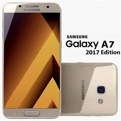 Samsung Galaxy A7 2017 Gold Sand Modelo 3d 15 Max Obj Unknown