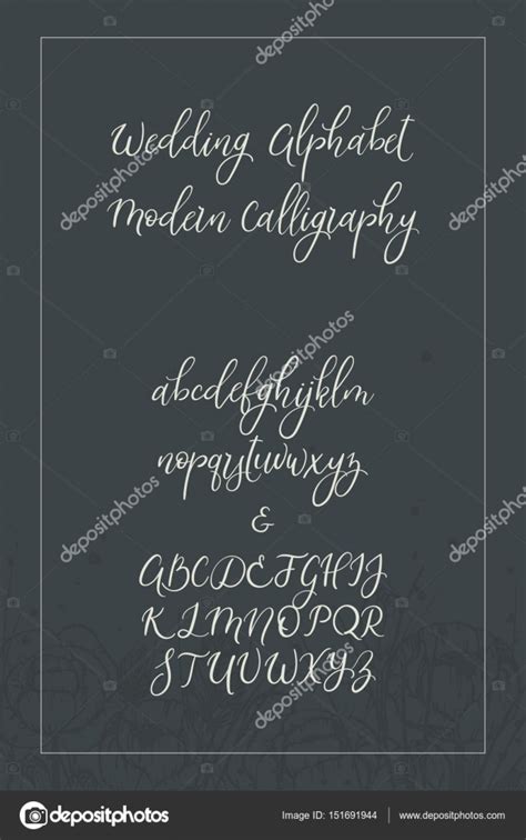 Cartas Manuscritas Escova Abc Caligrafia Moderna Mão Lettering