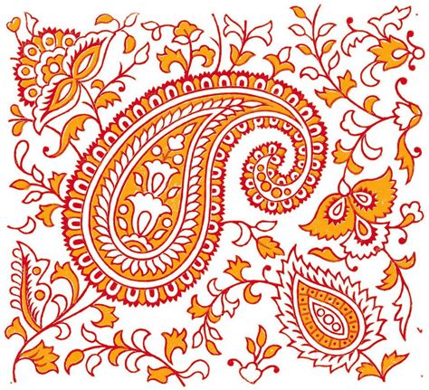 Indian Textitle Design W Paisley Art Textile Patterns Pattern Art