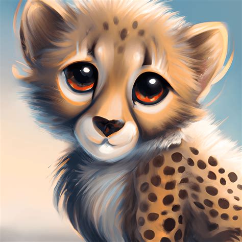 Cute And Adorable Baby Cheetah Cartoon Character · Creative Fabrica