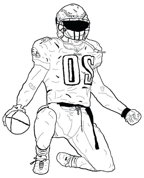 Get hold of these colouring sheets that are full of football images and offer them to your kid. Nfl Football Player Drawing at GetDrawings | Free download