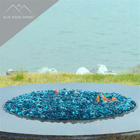 Buy Fire Pit Glass Aqua Blue Reflective Fire Glass Beads 3 4 Reflective Fire Pit Glass Rocks