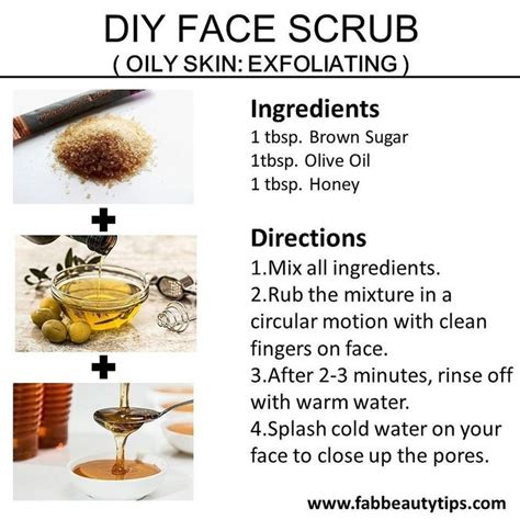 Diy Face Scrub Oily Skin Exfoliating Diy Face Scrub Diy Exfoliating