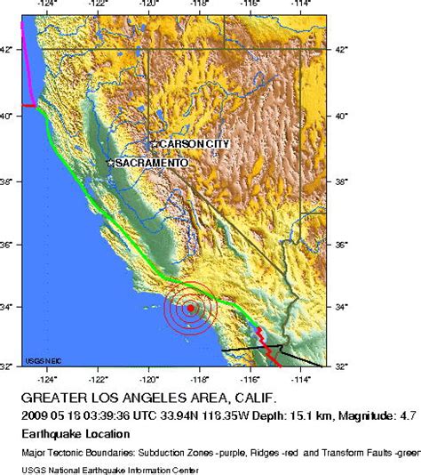 Mittelstarkes Erdbeben In Los Angeles