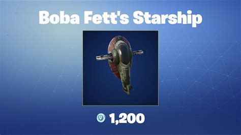 Boba Fetts Starship Fortnite Glider Youtube