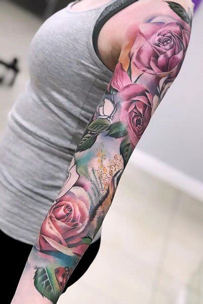 This lion and rose tattoo is another incredible sleeve tattoo that holds a lot of meaning and imagery. 35 Gorgeous Rose Tattoo Ideas for Women (2021) - The Trend ...