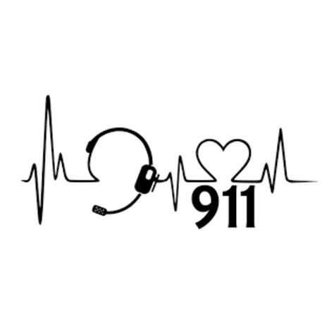 Dispatcher Heartbeat I Am 911 Dispatch Law Enforcement Thin Blue Line Svg  Png Clipart