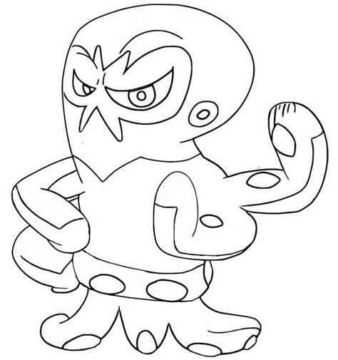 Coloring Pages Pokemon Grapploct Drawings Pokemon