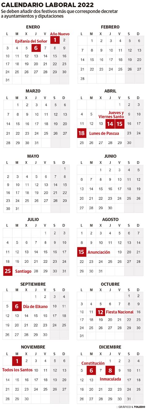 Calendario Laboral En Euskadi 2022 D As Festivos Y Puentes