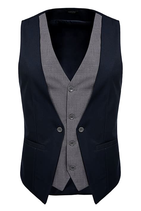 Coofandy Mens Formal Layered Slim Fit Suit Vest Premium Business