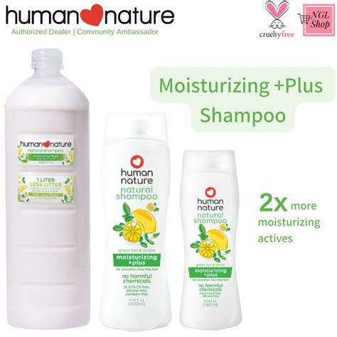 Human Nature Moisturizing Plus Shampoo 180ml 400ml 1 Liter Not