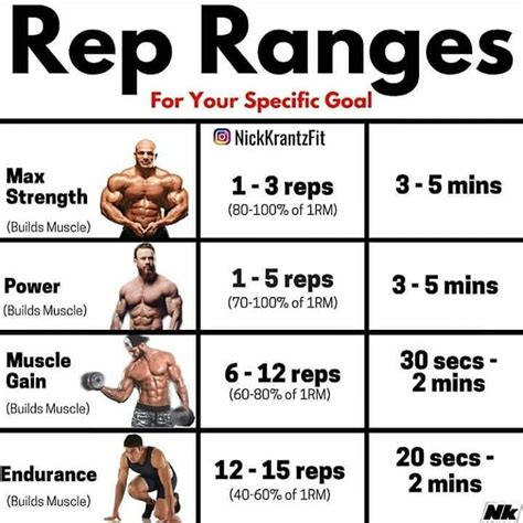 Rep Ranges For Your Specific Goal Biceps Workout Specific Goals
