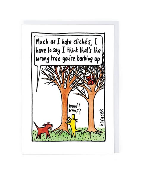 Barking Up Wrong Tree Greeting Card Cath Tate Cards