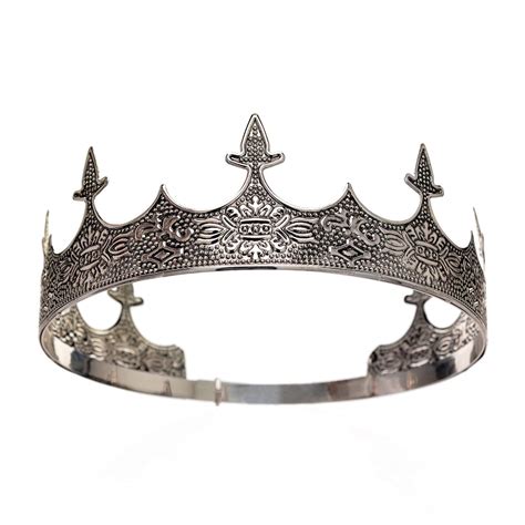 Buy Sweetv Antique Silver King Crown Mens Crown For Prom King Party