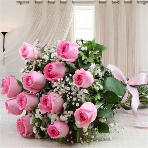 Fresh Pink Roses Beautiful Bouquet Best Price Tacrossindia