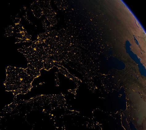 Europe At Night From Space Reurope